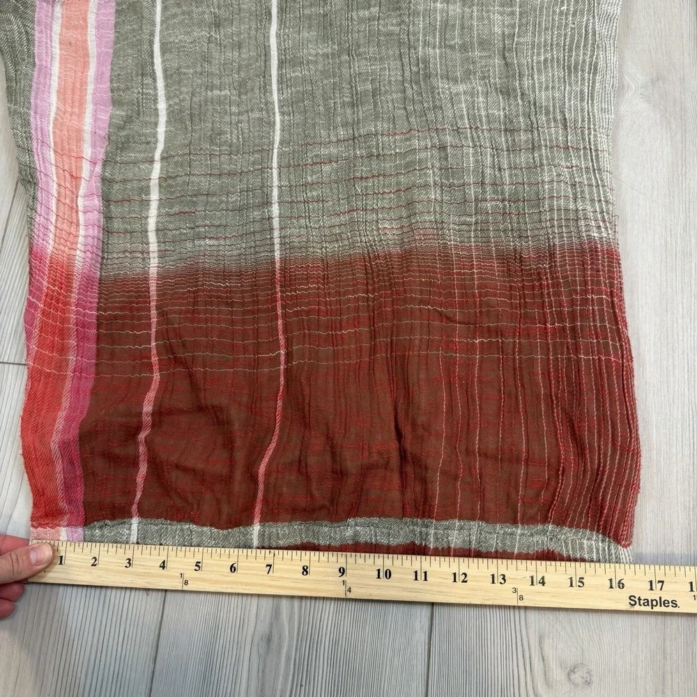 Soft Surroundings Maxi Skirt Womens Large Bohemian Embroidered Pom Plaid‎ Gauze